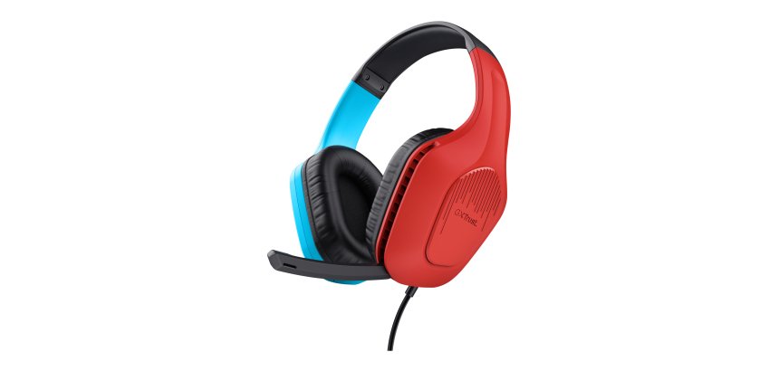 Trust GXT 416S Zirox Headset Wired Head-band Gaming Black, Cyan, Red