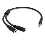 StarTech.com Slim Stereo Splitter Cable - 3.5mm Male to 2x 3.5mm Female