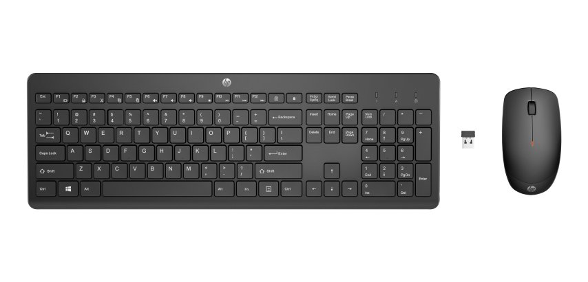 HP 230 WL MOUSE+KB COMBO FR clavier Souris incluse Bureau RF sans fil Noir