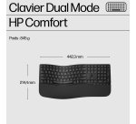 HP 680 CFT Dual-Mode KB/Mse Combo FR clavier Souris incluse Maison RF sans fil + Bluetooth Noir