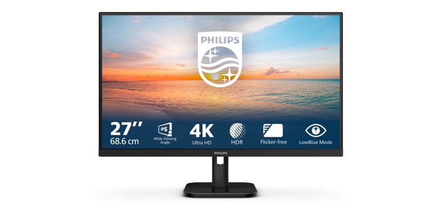 Philips 27E1N1800A/00 computer monitor 68,6 cm (27") 3840 x 2160 Pixels 4K Ultra HD LED Zwart