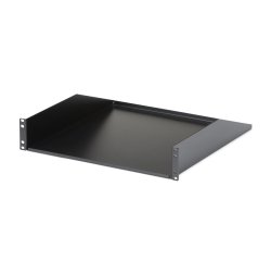 StarTech.com Étagère de racks de serveur 2U : étagère en porte-à-faux universelle montée en rack pour rack et armoire d'équipement réseau de 19&amp;quot;. Acier robuste : supporte un poids de 56 kg. Tiroir profond de 18", noir
