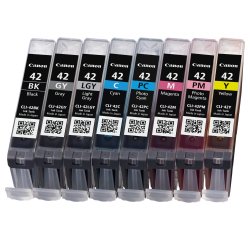 Canon Multipack de 8 cartouche d'encre CLI-42 BK/GY/LGY/C/M/Y/PC/PM