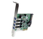 StarTech.com 4 Port PCI Express PCIe SuperSpeed USB 3.0 Controller Card Adapter with UASP - SATA Power