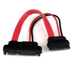 StarTech.com Adaptador Cable SATA 15cm Slimline Línea Delgada a SATA con Alimentación Corriente - Hembra a Macho