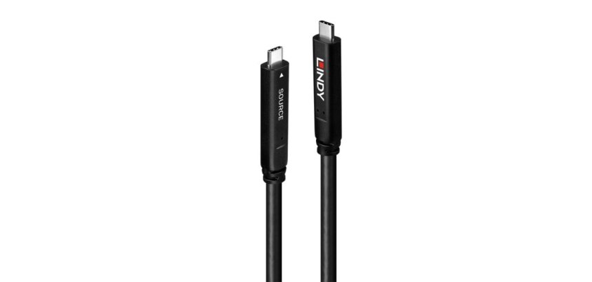 Lindy Câble Hybride Type C USB 3.2 5Gbit/s, 10m (2 lanes)
