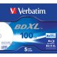 Verbatim BD-R XL 100 Go* 4x Wide Inkjet Printable Boîtier avec lot de 5