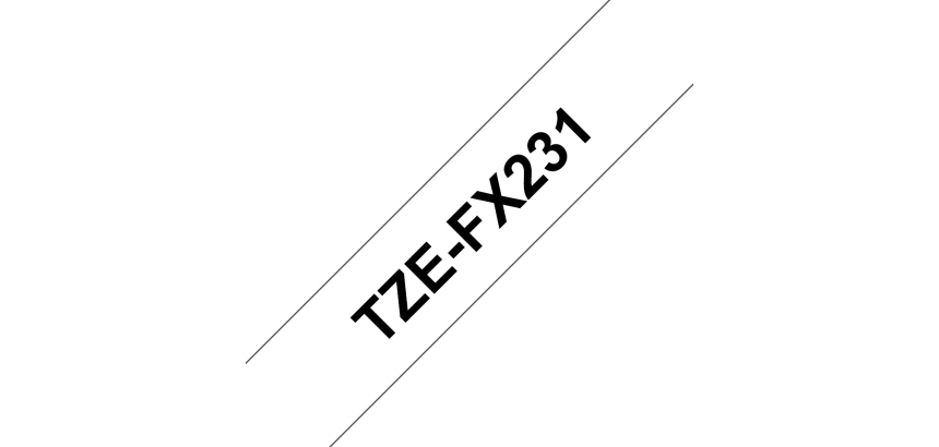 Brother TZE-FX231 nastro per etichettatrice Nero su bianco TZ