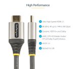 StarTech.com 12ft (4m) HDMI 2.1 Cable 8K - Certified Ultra High Speed HDMI Cable 48Gbps - 8K 60Hz/4K 120Hz HDR10+ eARC - Ultra HD 8K HDMI Cord - Monitor/TV/Display - Flexible TPE Jacket