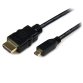 Cable de 3m Micro HDMI a HDMI con Ethernet - Vídeo de 4K a 30Hz - Cable Adaptador Conversor Micro HDMI Tipo D de alta velocidad a HDMI 1.4 - HDMI UHD - Macho a Macho