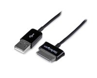 Cable Adaptador 2m Conector Dock USB para Samsung Galaxy Tab - Negro - USB A Macho