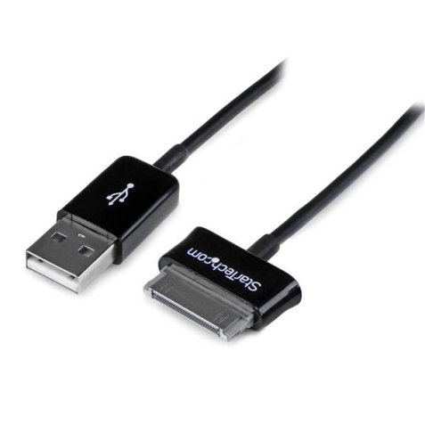 Cable Adaptador 2m Conector Dock USB para Samsung Galaxy Tab - Negro - USB A Macho