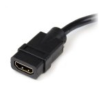 Adaptador de 20cm HDMI a DVI - DVI-D Macho - HDMI Hembra - Cable Conversor de Vídeo - Negro