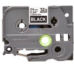 Brother TZE-355 nastro per etichettatrice Bianco su nero