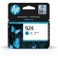 HP 924 Cartouche Encre Authentique Cyan