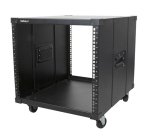 StarTech.com Server Rack a 4 Montanti 9U Open Frame, Armadio Rack di Rete 19"con Ruote, Piccolo Rack Server per spazi ristretti in casa/ufficio, Quadro Rack per apparecchiature AV/Dati/IT, Conforme TAA