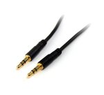 StarTech.com 1 ft. (0.3 m) 3.5mm Audio Cable - 3.5mm Slim Audio Cable - Gold Plated Connectors - Male/Male - Aux Cable (MU1MMS) - Audiokabel - 30.5 cm