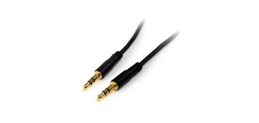 StarTech.com 1 ft. (0.3 m) 3.5mm Audio Cable - 3.5mm Slim Audio Cable - Gold Plated Connectors - Male/Male - Aux Cable (MU1MMS) - audio cable - 30.5 cm