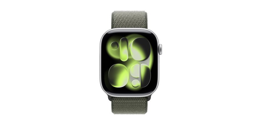 Apple MFFJ4ZM/A intelligentes tragbares Zubehör Armband Grün Nylon, recyceltes Polyester, Spandex
