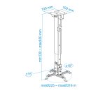 TooQ PJ2012T-W montaje para projector Techo Blanco