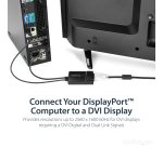 StarTech.com DisplayPort to DVI Dual Link Active Adapter - DisplayPort to DVI-D Adapter Video Converter 2560x1600 60Hz - DP 1.2 to DVI Monitor - USB Powered - Latching DP Connector