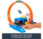 Hot Wheels City Super Police Station Playset with 1:64 Scale Police Toy Car & Adjustable Track Loop