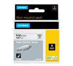 DYMO Rhino etiquetas industriales de tubo termorretráctil | 6 mm x 1,5 m | de color negro sobre fondo blanco