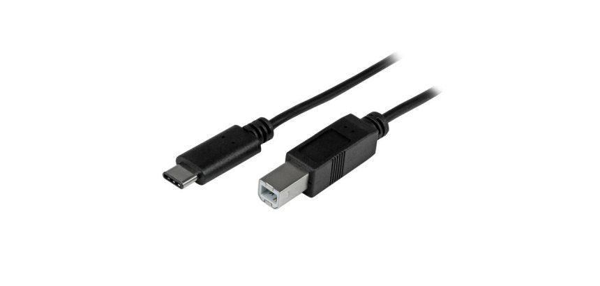 StarTech.com 6.6ft (2m) USB-B to USB-C Cable, Data Cord, USB 2.0, USB-C Data Transfer Cable