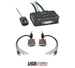 Lindy 42341 interruptor KVM Negro