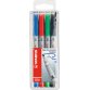 Pochette 4 feutres stabilo pointe moyenne encre soluble assortiment