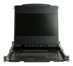 StarTech.com Console KVM à Montage en Rack à Deux Rails HD 1080p - Switch/Console KVM HD VGA à Port Unique - Écran LCD à Montage en Rack/Console Montée en Rack - Tiroir de Rack Serveur - Clavier QWERTY