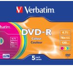 Verbatim DVD-R Colour 4,7 GB 5 pz