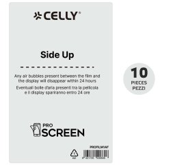 Celly PROFILM10AF mobile phone screen/back protector Clear screen protector Universal 10 pc(s)