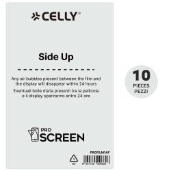 Celly PROFILM10AF protezione per lo schermo e il retro dei telefoni cellulari Pellicola proteggischermo trasparente Universale 10 pz