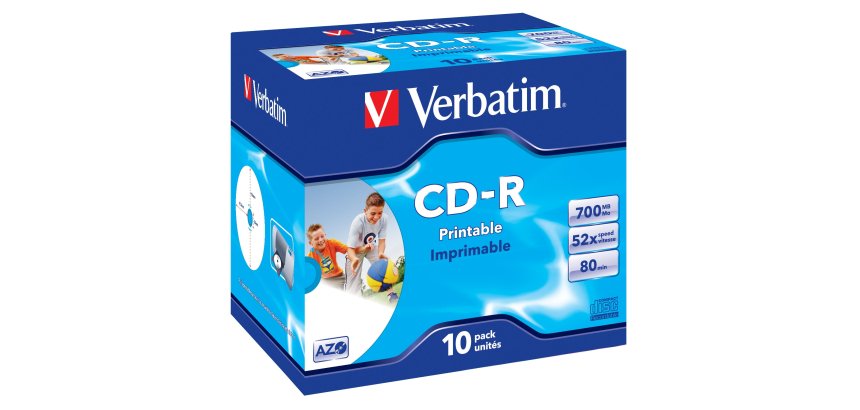 Verbatim CD-R AZO Wide Inkjet Printable 700 Mo 52x 10 pièce(s)