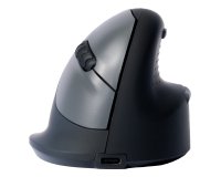 R-Go Tools Ratón ergonómico R-Go HE Break con software de pausa, grande (tamaño de mano = 185 mm), diestro, bluetooth, negro