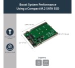 StarTech.com M.2 SATA SSD to 2.5in SATA Adapter, M.2 NGFF to SATA Converter, Open-Frame Bracket, 7mm High, M2 Hard Drive Adapter - Not Compatible with NVMe - TAA