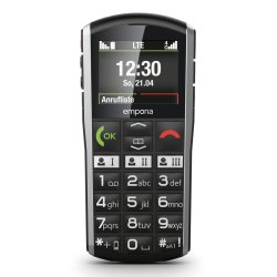 Emporia SIMPLICITY-LTE 5,08 cm (2") 90 g Noir, Argent Téléphone d'entrée de gamme