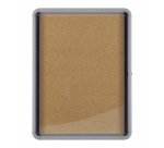 Vitrine d'affichage en liège Premium Plus, fermeture à clé, capacité 4 feuilles, A4