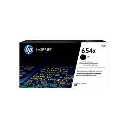 HP 654X toner noir grande capacité LaserJet authentique avec toner ColorSphere