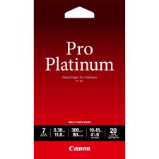 Canon Papier photo professionnel Platinum 4 × 6 po (10 × 15 cm) PT-101 - 20 feuilles