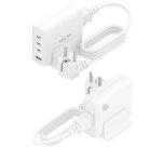 AISENS Cargador Sobremesa GaN 140W, 3x USB-C PD3.1 QC4.0 QC5.0, 1x USB-A QC3.0, Blanco
