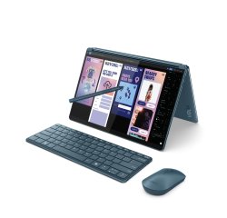 Lenovo Yoga Book 9 13IMU9 Intel Core Ultra 7 155U Hybrid (2-in-1) 33.8 cm (13.3") Touchscreen 2.8K 32 GB LPDDR5x-SDRAM 1 TB SSD Wi-Fi 6E (802.11ax) Windows 11 Home Italian Teal