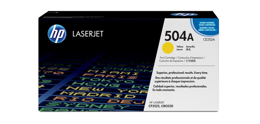 HP 504A toner LaserJet jaune authentique