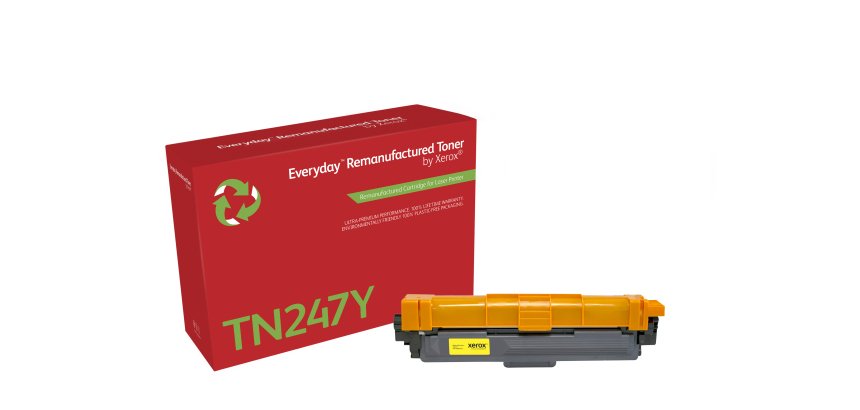Toner remanufacturé Jaune Everyday™ de Xerox compatible avec Brother TN247Y, Grande capacité