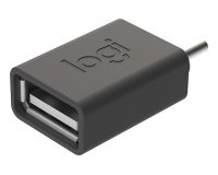 Logitech 956-000005 cambiador de género para cable USB C USB A Grafito