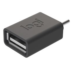 Logitech 956-000005 cambiador de género para cable USB C USB A Grafito