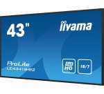 iiyama PROLITE LE4341S-B2 Écran plat de signalisation numérique 108 cm (42.5") LCD 350 cd/m² Full HD Noir 18/7