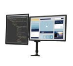 StarTech.com Bras Articulé pour 2 Moniteurs avec Gestion de Câbles et Hauteur Ajustable - Support de Bureau Double Écran jusqu'à 24"(13,6kg)