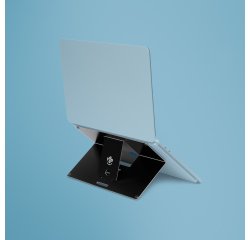 R-Go Tools Support pour ordinateur portable R-Go Riser Attachable, réglable, intégré à votre ordinateur portable, aluminium, noir